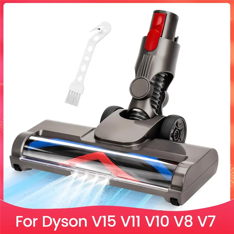 

Стабильная щетка для Dyson V15 V11 V10 V8 V7, щетки для пылесоса с 4 светодиодами, электрическая турбощетка для ковров и твердых полов
