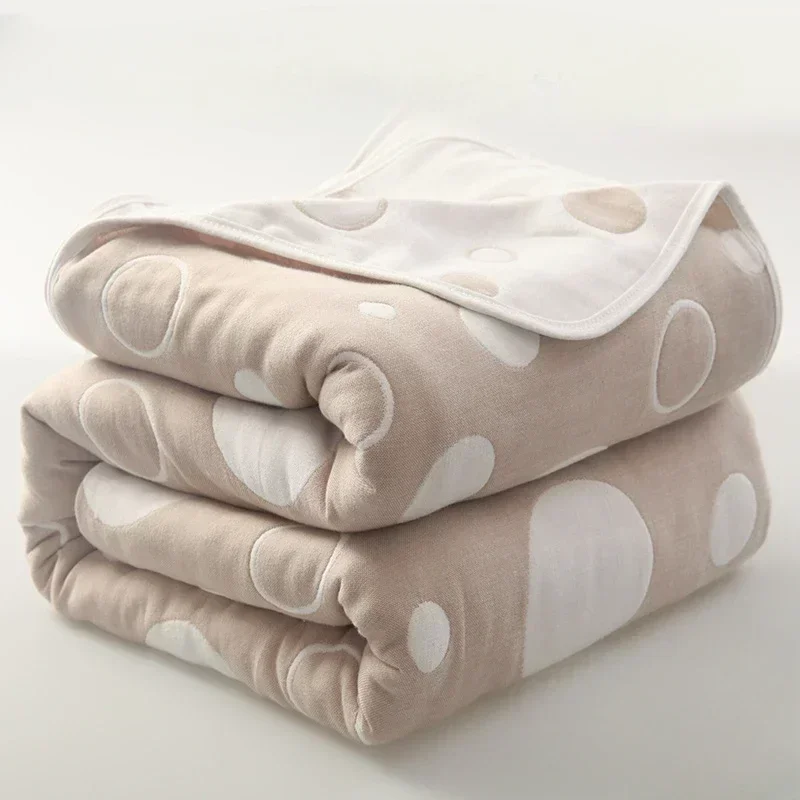 High Quality Cotton Sheet Six Layer Gauze Towel Quilt Summer Cool Blanket Children\'s Baby Blanket Adult Blanket Bedding