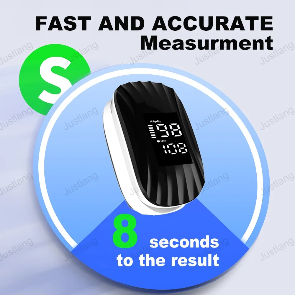 AiQUE Wireless Rechargeable Finger Pulse Oximeter Accurate Medical SPO2 PR Oximeter Blood Oxygen Oximetro Saturation Monitor Med