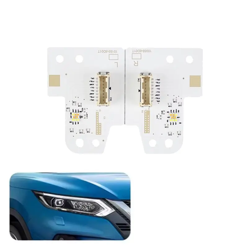 AB16-Car Front Headlight LED Chip DRL Board For Nissan Qashqai J11 2019-2022 Angel Eye Module PCB Board