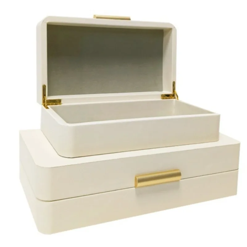 

Leather Jewellery Storage Boxes Large Necklace Ring Cases Portable Jewellery Organizer Box Bracelet Pendant Decoration Case