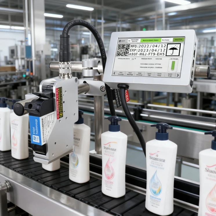 12.7mm T180E Industrial TIJ Thermal Inkjet Printer Factory Price Docod Expiry Date Printing Barcode Coding Machine for Bottle