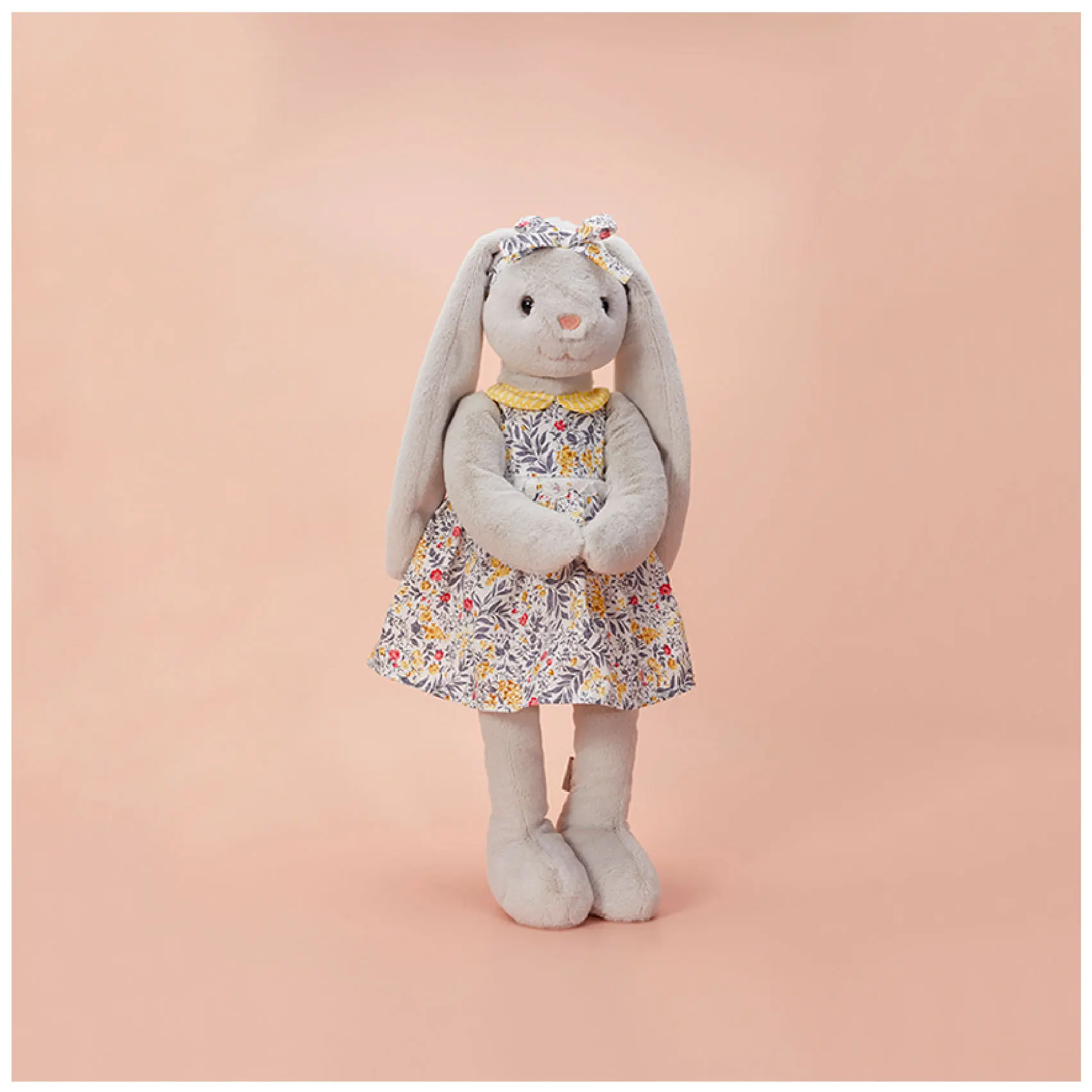 45cm Plush Rabbit Doll in a Flower Dress - Ideal Girls' Festival Gift & Indoor Decorative Ornament