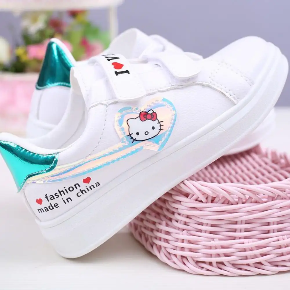 Kuromi hello kitty meninas tênis minha melodia cinnamoroll sanrio crianças sapatos casuais primavera antiderrapante sapatos de rede dos desenhos animados esportes shoe25