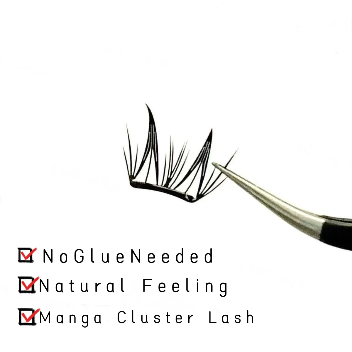 10 Rows Natural Manga Volume False Eyelashes Clusters Fluffy Comic Self Adhesive Eyelashes Elevate Your Look For Every Occasion image 6