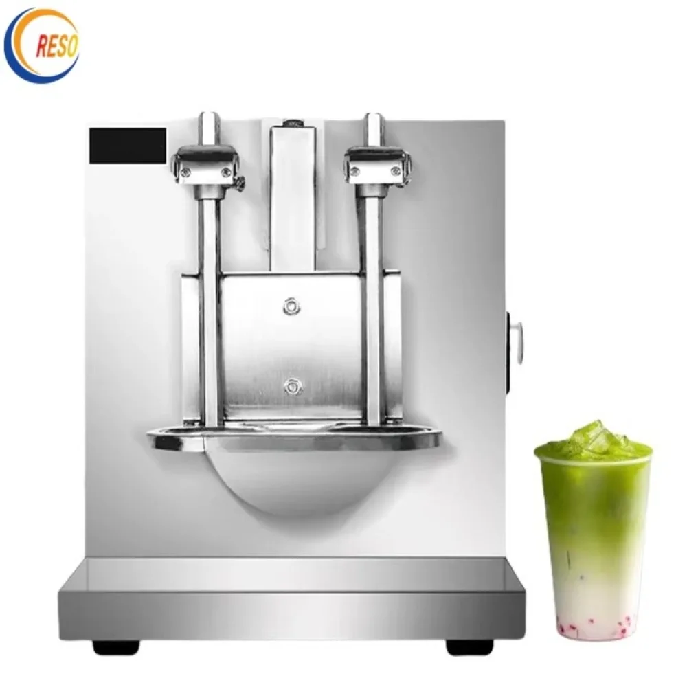 Easy to operate milk blender shaker cup spinner double frame bubble tea shaker