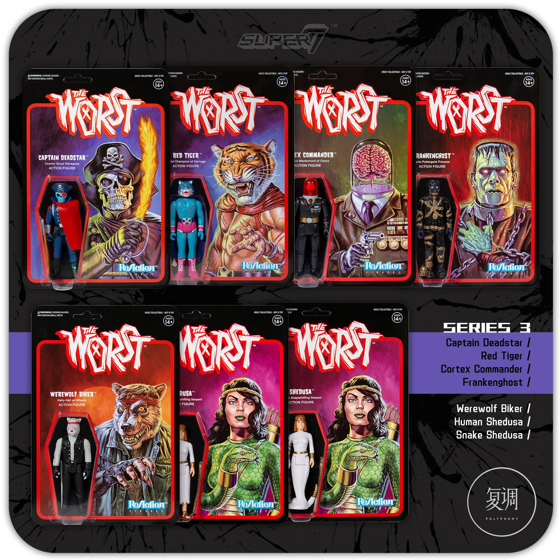 

In Stock Super7 The Worst Wave 3 - Retro Carded Action Figures Vintage-Style Collectible Toy Series