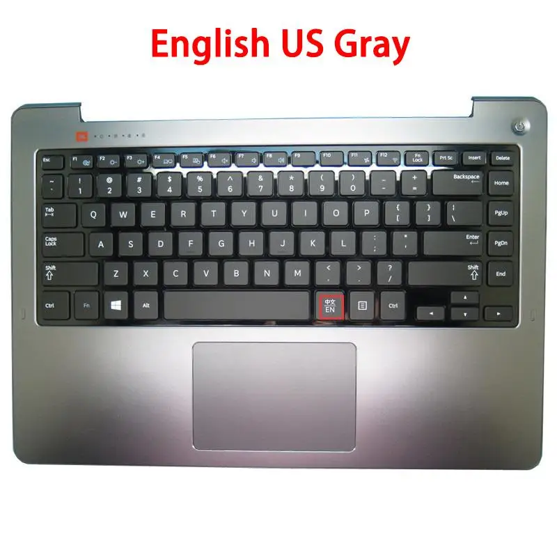 

Подставка для рук и клавиатура для ноутбука Samsung NP540U4E NP530U4E 540U4E 530U4E английский США BA75-04647F BA75-04658A с сенсорной панелью новый