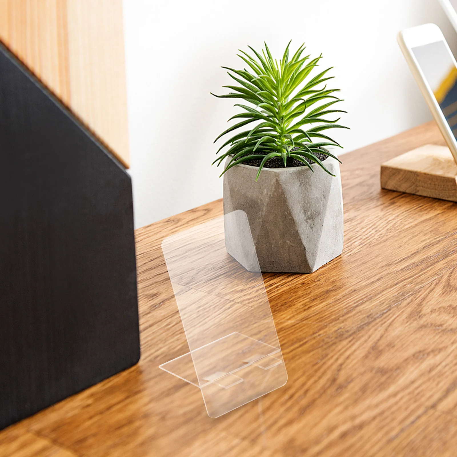 4 قطعة رسالة أكريليك كتابة شفافة للمنزل مكتب مدرسة مقهى سطح المكتب ملاحظة مجلس حامل هاتف متعدد الوظائف #2