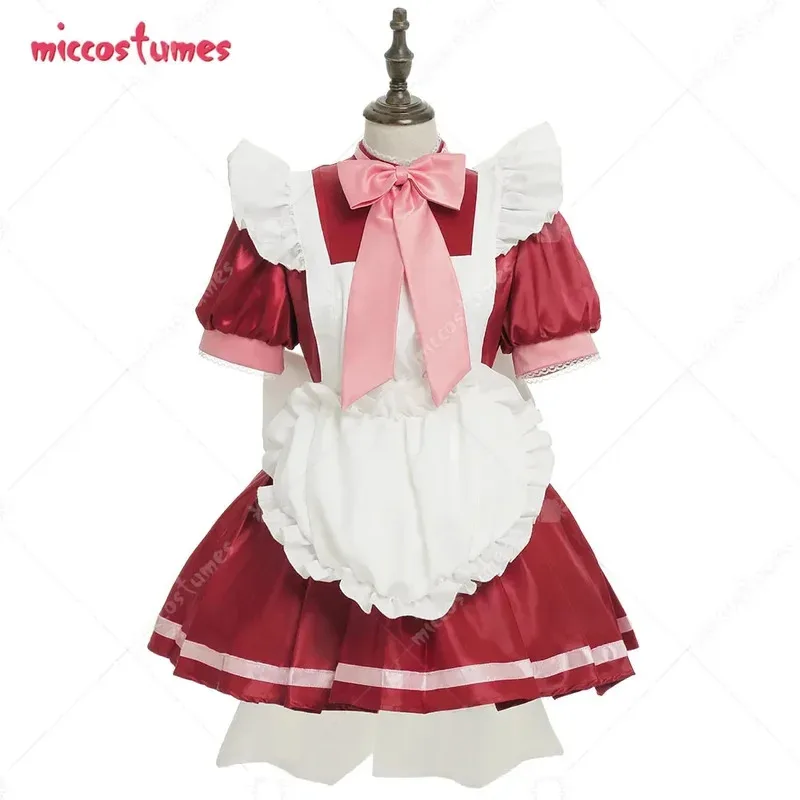 

Miccostumes Women's Mew Cosplay Costume Maid Style Dress Set with Complete Accessories