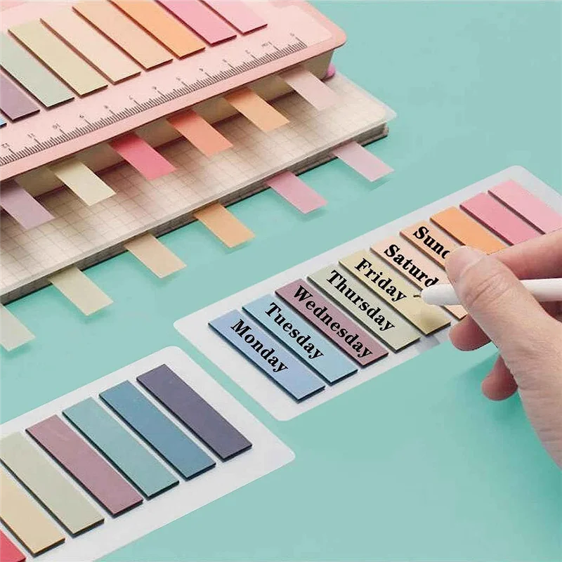

Efficient 2400Pcs Page Markers,Morandi Sticky Note Tabs Colored Writable And Repositionable Book Flags Tabs Strip Index Tabs Eas
