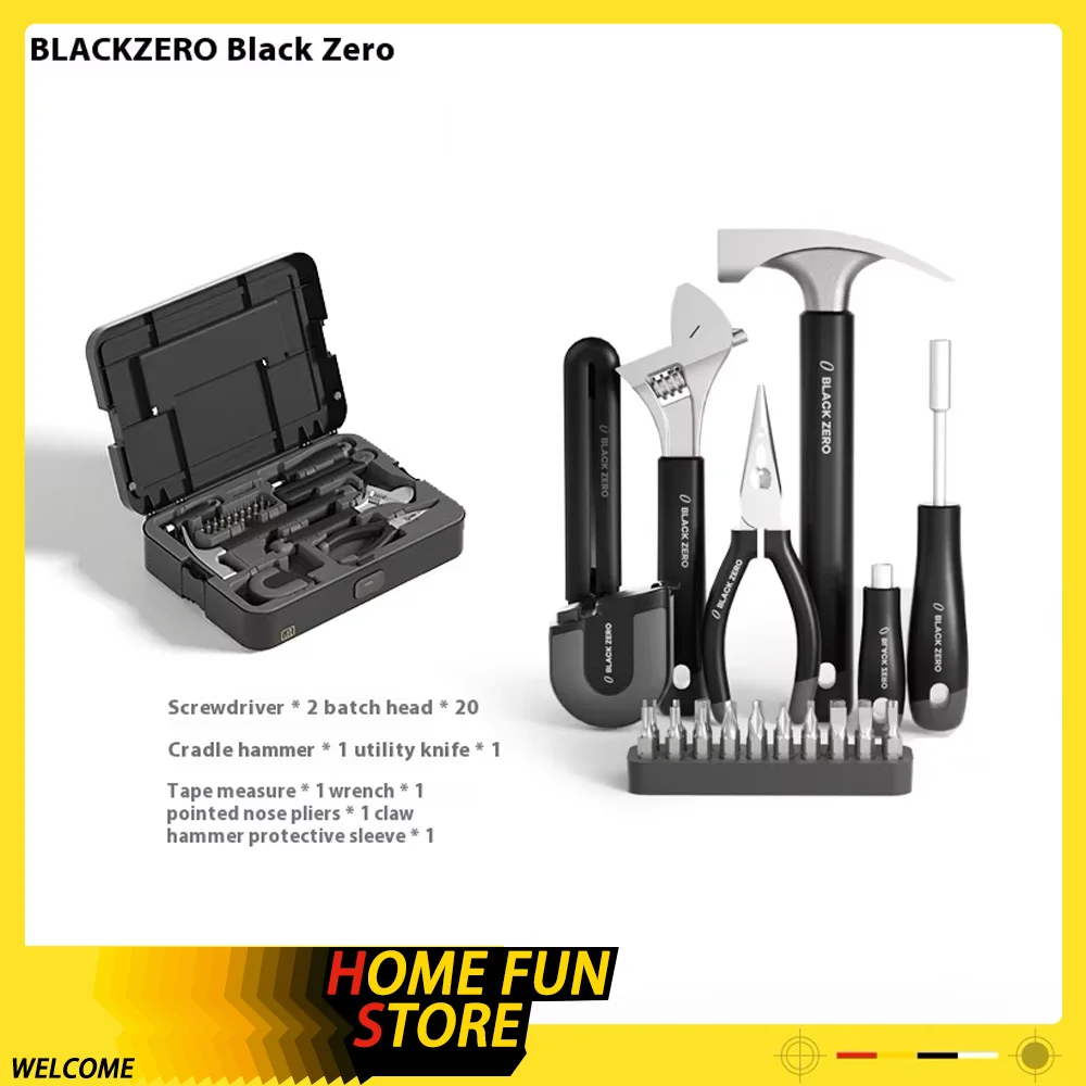 

Black Zero BZH-01 Multipurpose Hand Tools Sets Screwdriver Wrench Pliers Hammer Home Kitchen Camping Electrician Office DIY Tool