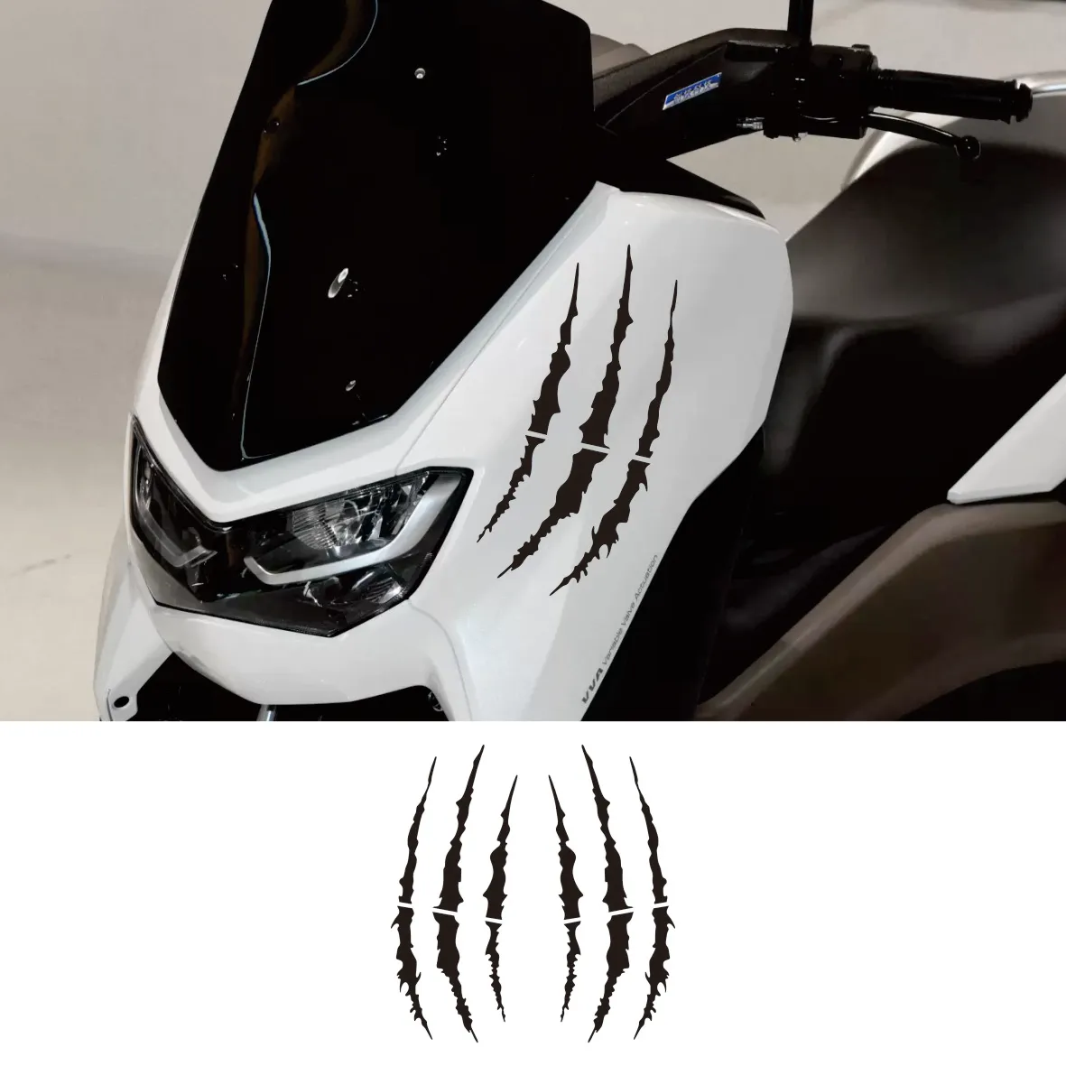 2PCS Motorcycle Monster Claw Scratch Stickers DIY Motocross Helmet Vinyl Decals for Aprilia KTM Kawasaki YAMAHA SUZUKI HONDA