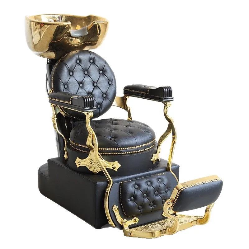 Golden retro massage shampoo bed shampoo recliner
