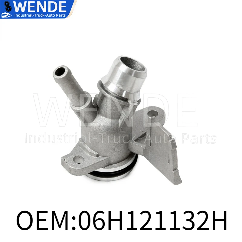 06H121132H 1.8/2.0T Engine Radiator Coolant Hose Flange Aluminum for Audi A4 B8 Avant A5 A6 Q5 Quattro Seat EXEO VW