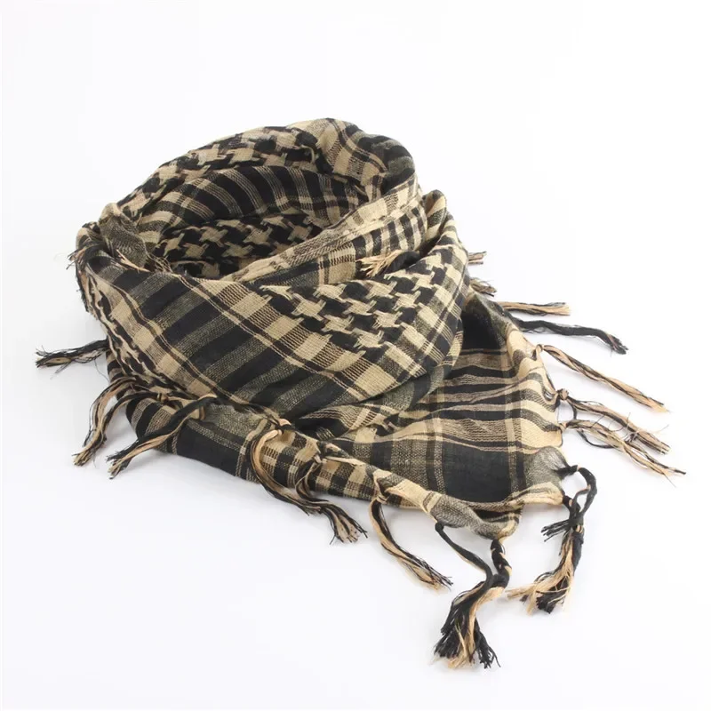 1M x 1M Outdoor Hiking Scarves Military Arab Tactical Desert Scarf With Tassel For Men Women Hunting Head Scarf