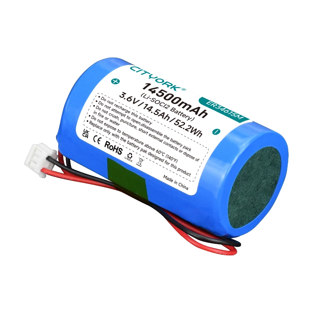 14500mAh 3.6V ER34615M 교체용 리튬 이온 배터리 DSC 알렉소르 무선 야외 경보기 WT4911, WT4911B, WT8911에 적합
