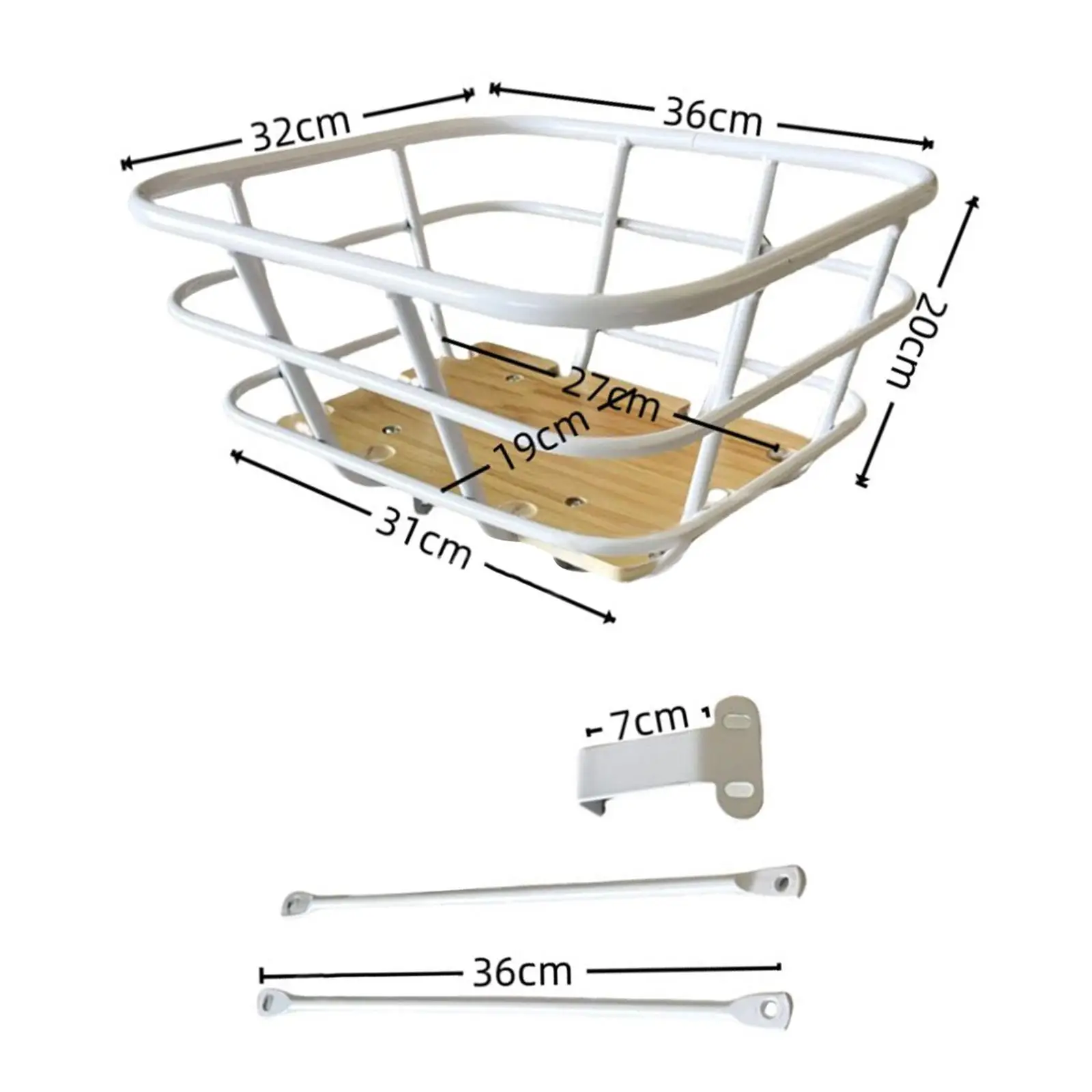 Multipurpose Bike Front Basket Spacious Storage Holder for Backpack Rain Gear Pet Cage Outdoor Gear