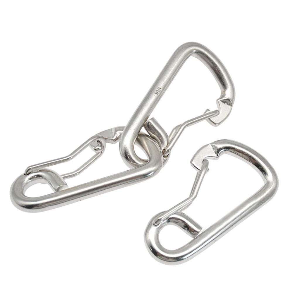 Accessory Carabine Brand New Camping 316 Stainless Steel Anti-corrosion Carabiner Hook Lightweight 80mm Safety