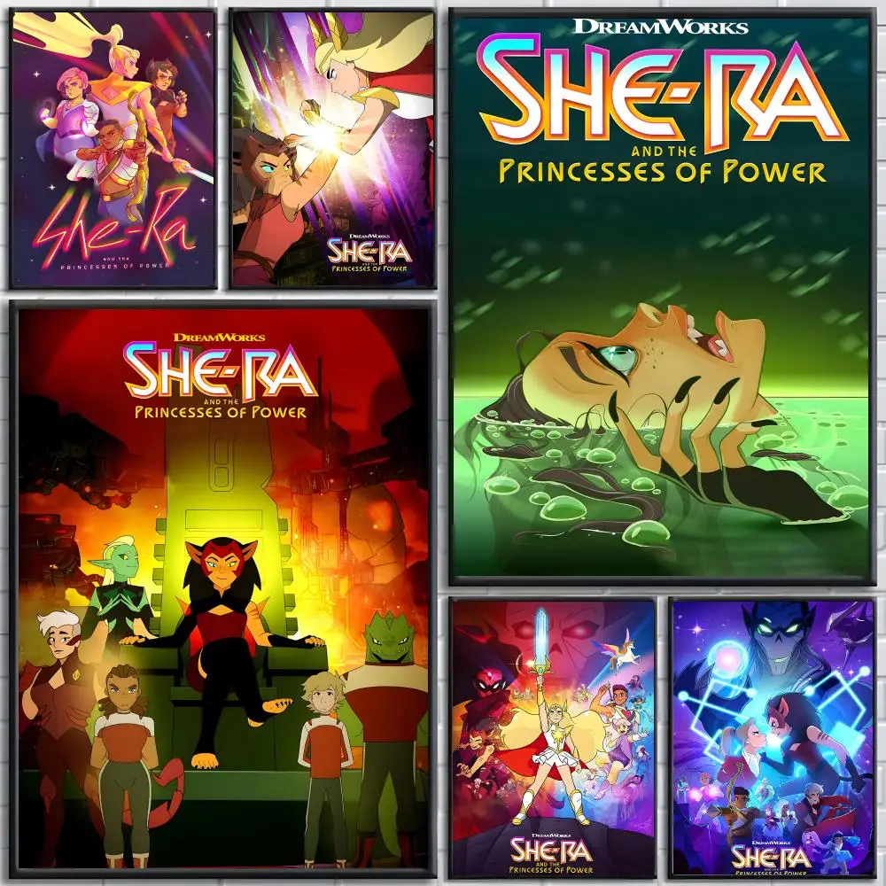 She-Ra Princesses of Power  Poster poster Self-adhesive wall stickers, suitable for room decoration, high-quality printing.