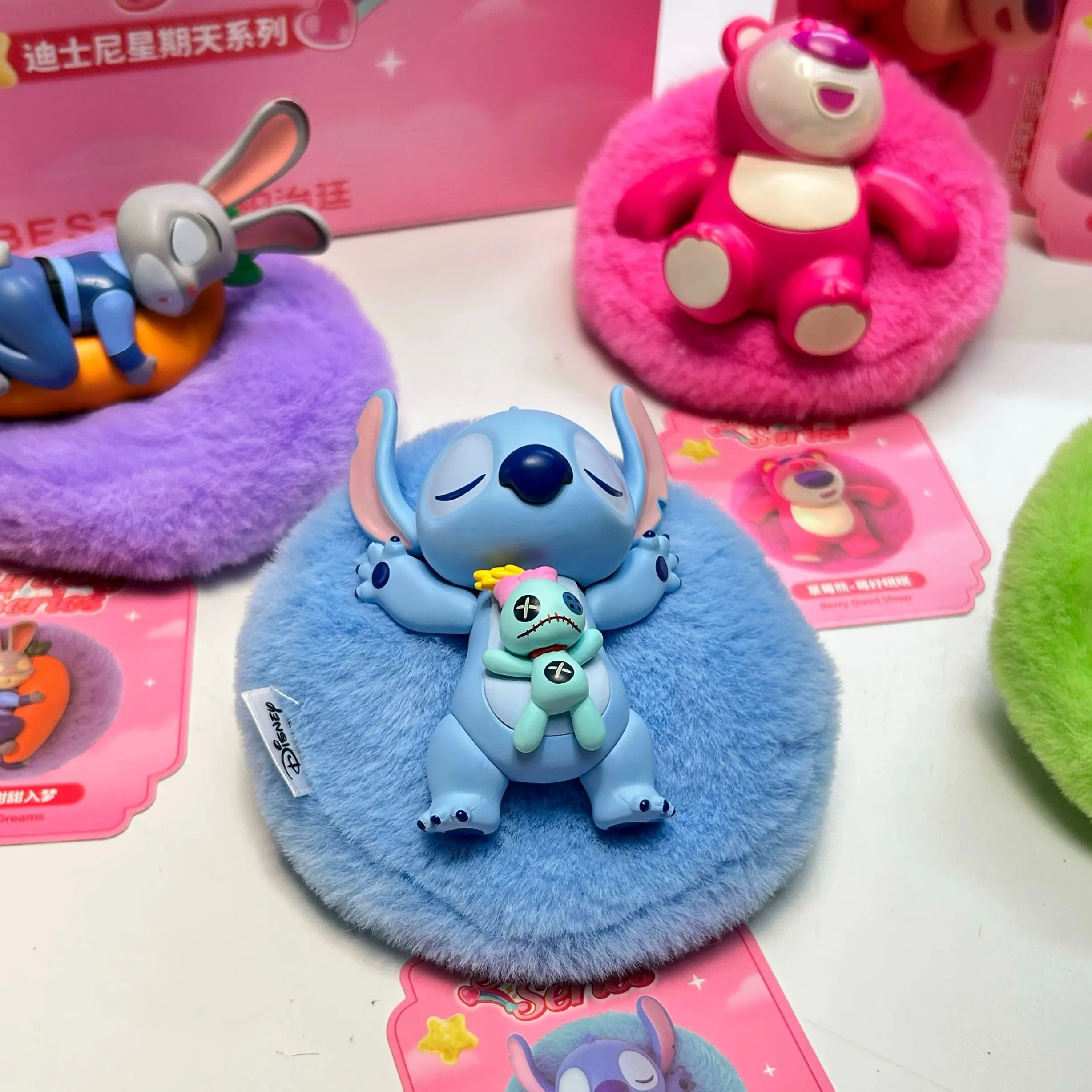 

New Disney Sunday Series Blind Box Sofa Aromatherapy Handmade Blind Box Toys Strawberry Bear Lotso Stitch Winnie-The-Pooh Gifts