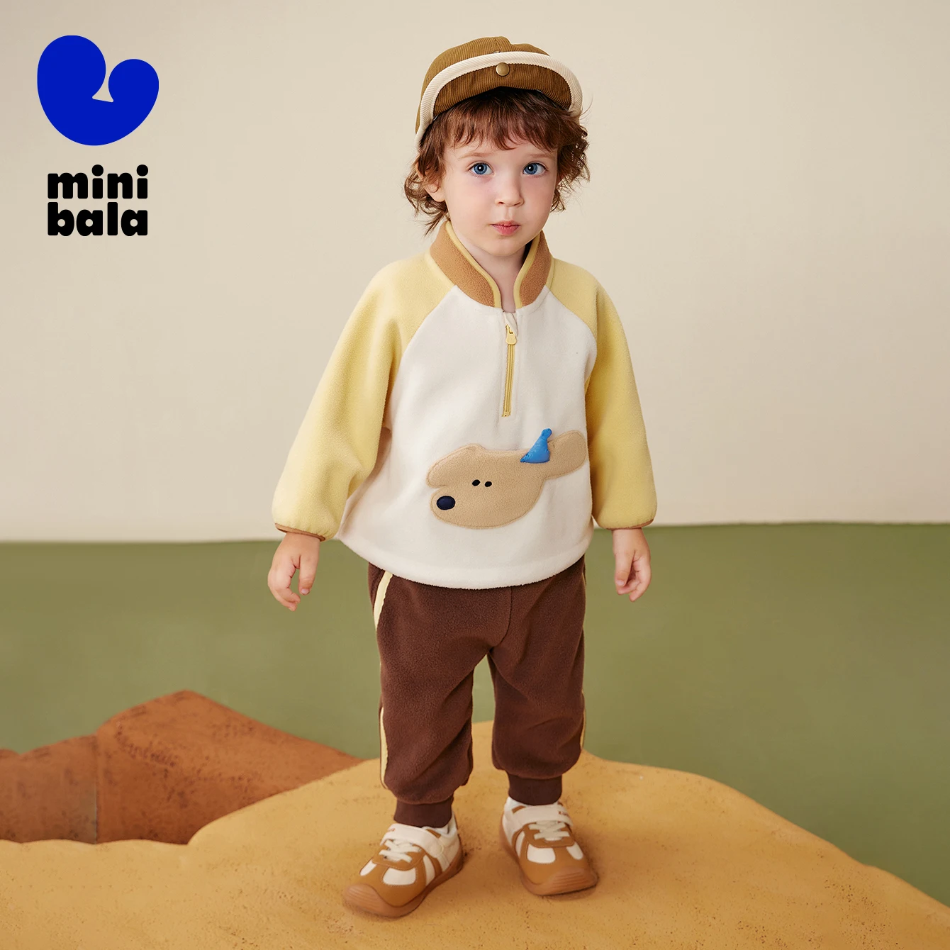 מיני בלה ילדים סט 2 חתיכות 2025 חורף חדש אנטי סטטי פליז חם שרוול ארוך