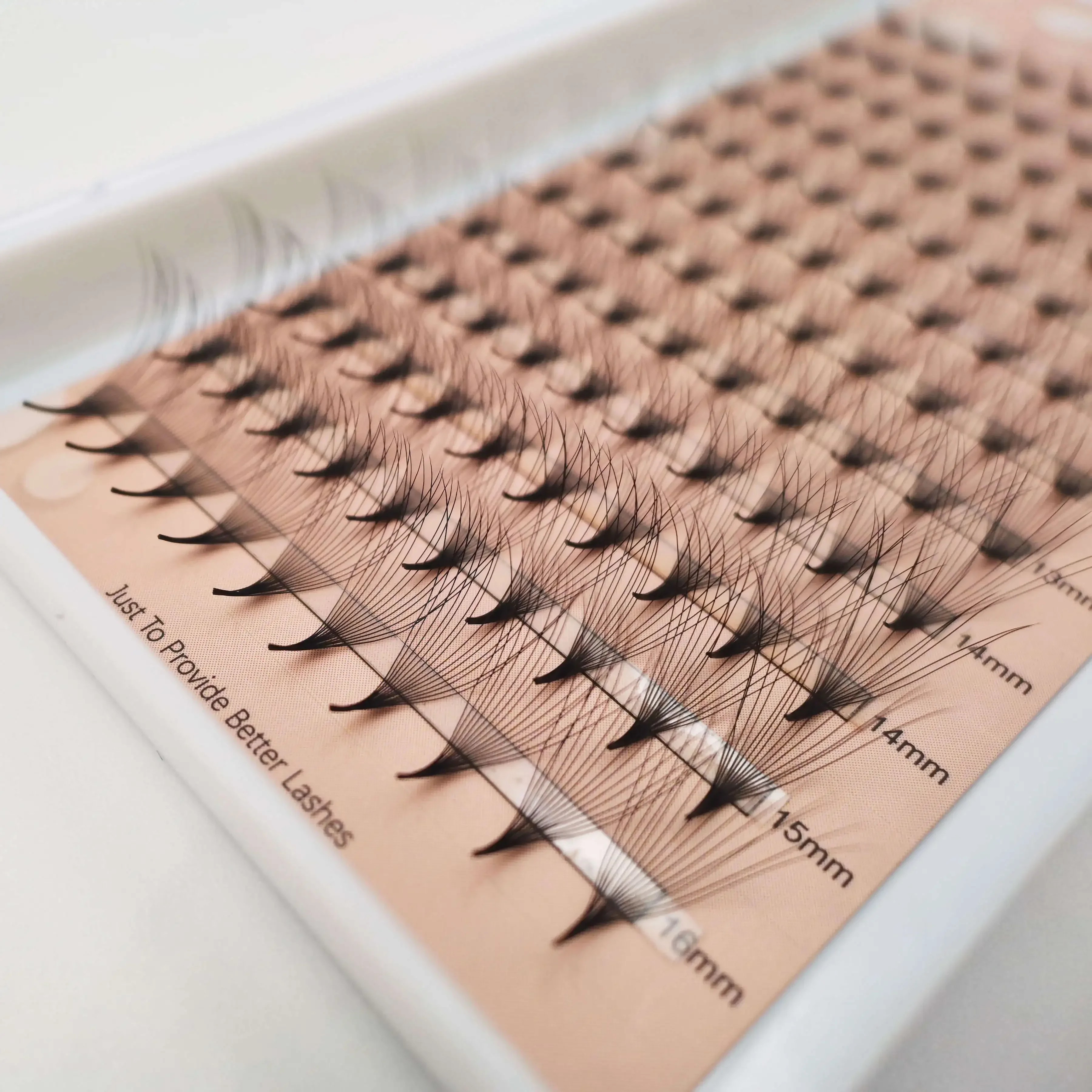 Supmacio Premade Eyelash Extensions 10d 12d 14d 16d Narrow Pointy Base Soft Natural 12row bouquets prefaits extensions de cils