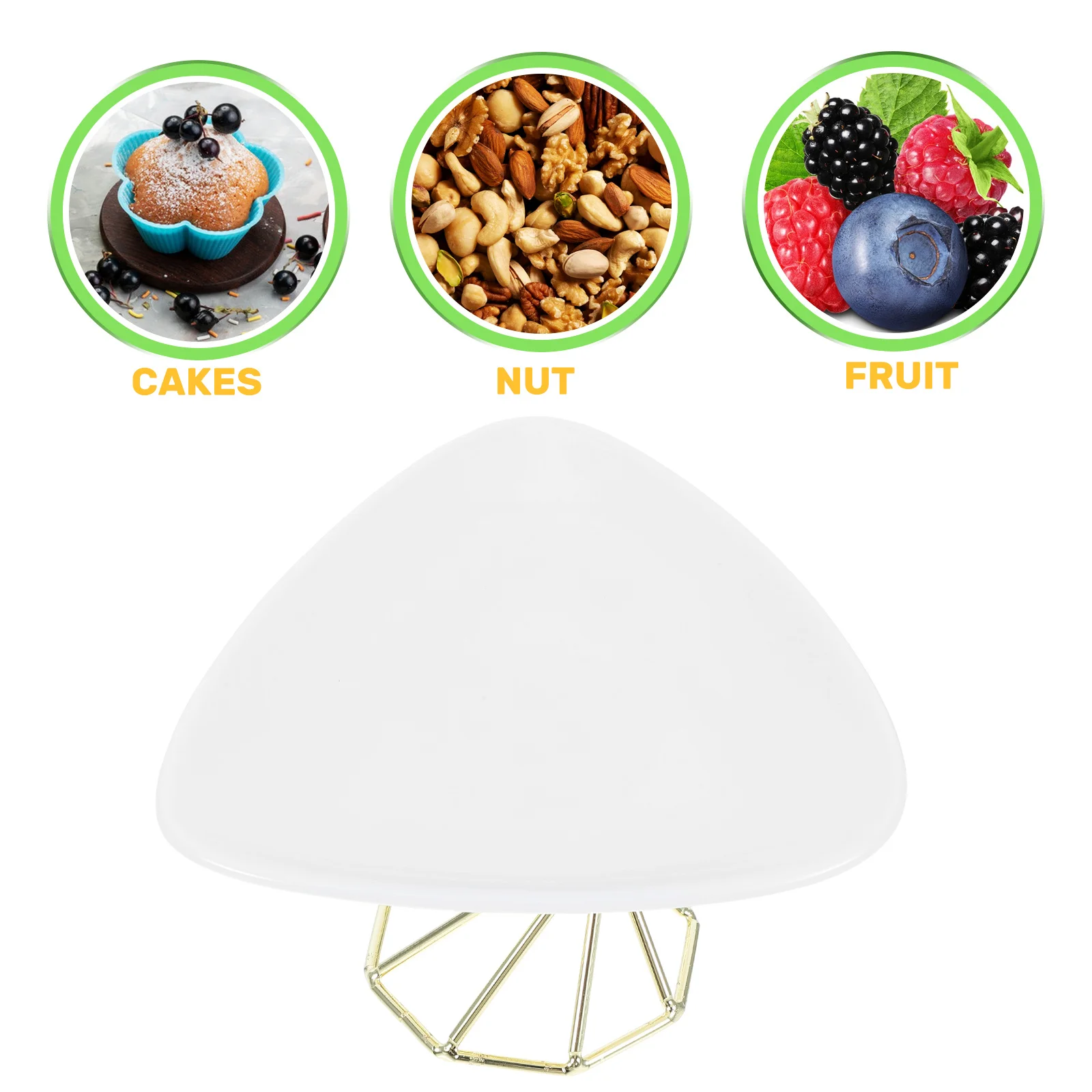 حامل كعكة سيراميك أنيق بتصميم قدمي مقاوم للحرارة للكعك والحلويات والمقبلات طبق تقديم الحفلات