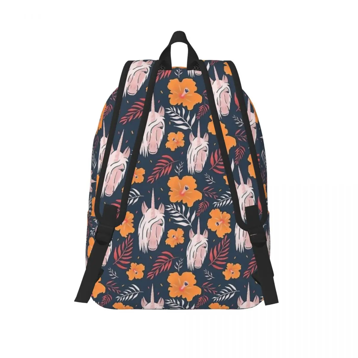 Mochila con patrón Floral de unicornio para preescolar, guardería, escuela, estudiante, Linda mochila de dibujos animados, niño, niña, niños, mochila de lona