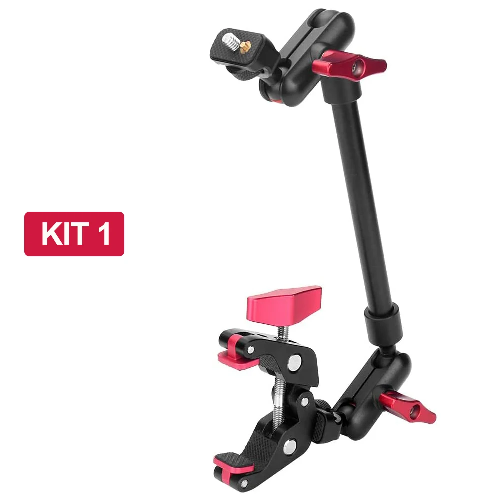Adjustable Articulating Friction Magic Arm Super Clamp Set for Field Monitor LED Video Fill Light Smart Phone Gopro Camera