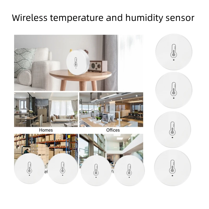 4/2/1pcs Zigbee ไร้สายอุณหภูมิและความชื้นเซนเซอร์ควบคุมเสียงบ้านอัจฉริยะเครื่องวัดความชื้นการตรวจสอบแบบเรียลไทม์ Alexa