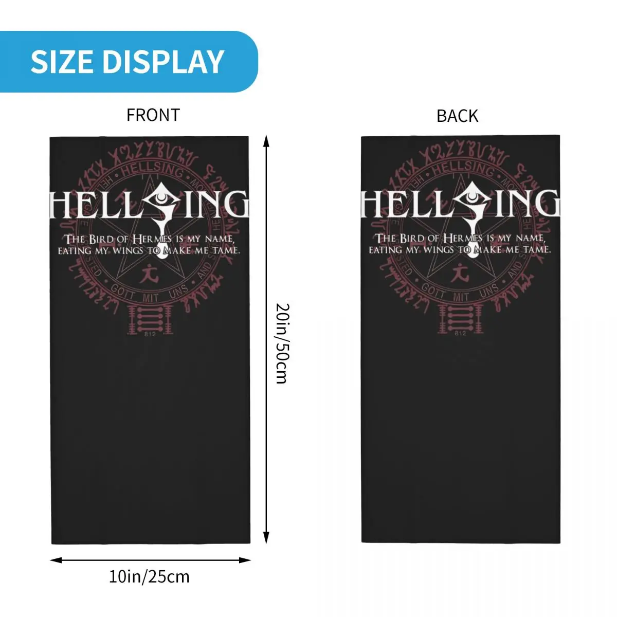 Epic Bandana Neck Cover Motorcycle Club Hellsing Face Scarf Hiking Unisex Adult Breathable