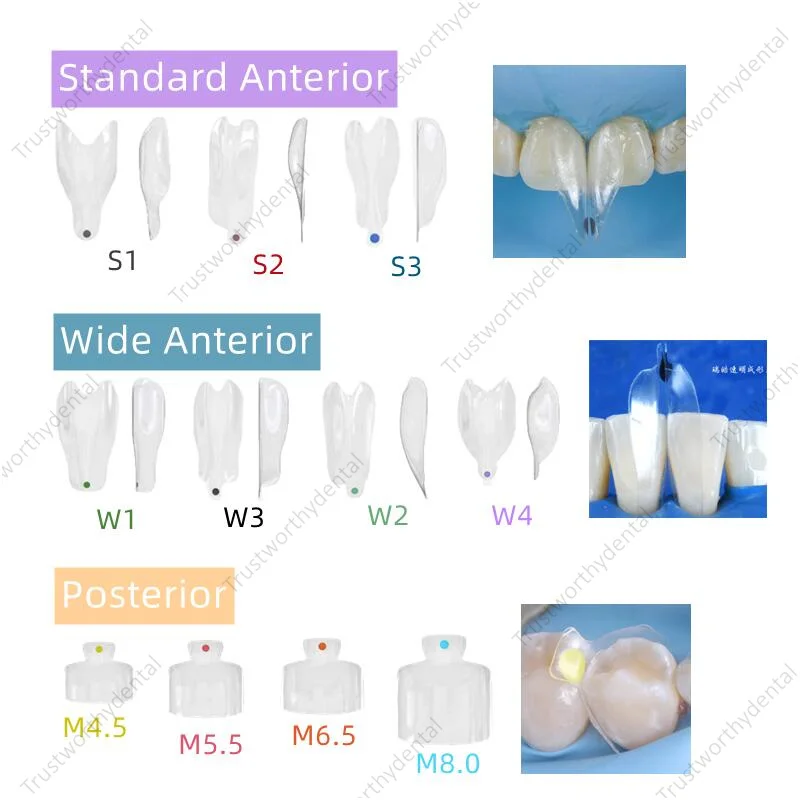 5Pieces Dental Clear Matrix Anterior/Posterior Teeth Transparent Matrix Fit Bioclear BT 6Size