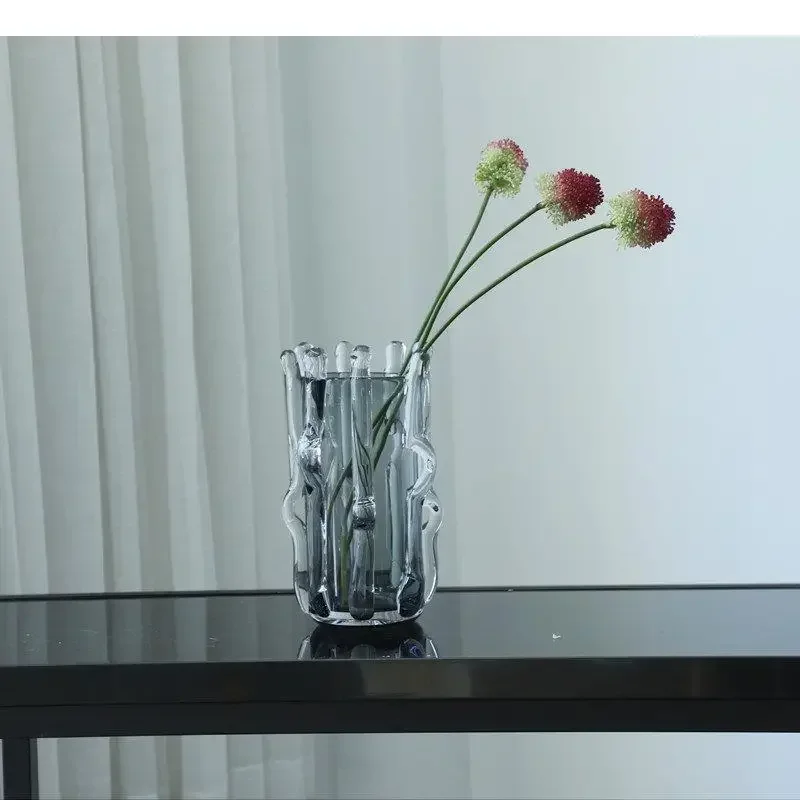 Creative Transparent Glass Vase Decorative Flowers Arrangement Desk Decoration Flower Pots Colorful Hydroponics Floral Vases