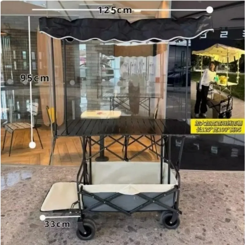 Stall Trolley Special Foldable Sausage Table Night Market Stall Can Lift Camper Cart Shopping Cart