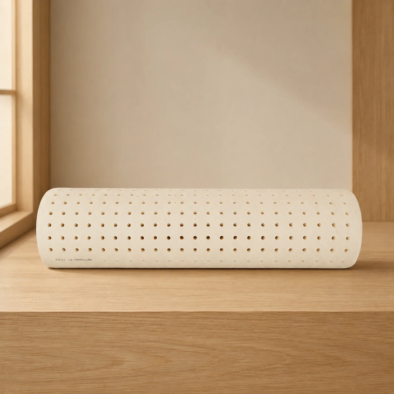 LIEN'A Natural Latex Bolster Pillow: Premium Molded Oval Body Cushion. Breathable, Soft Neck & Back Support for Relaxation