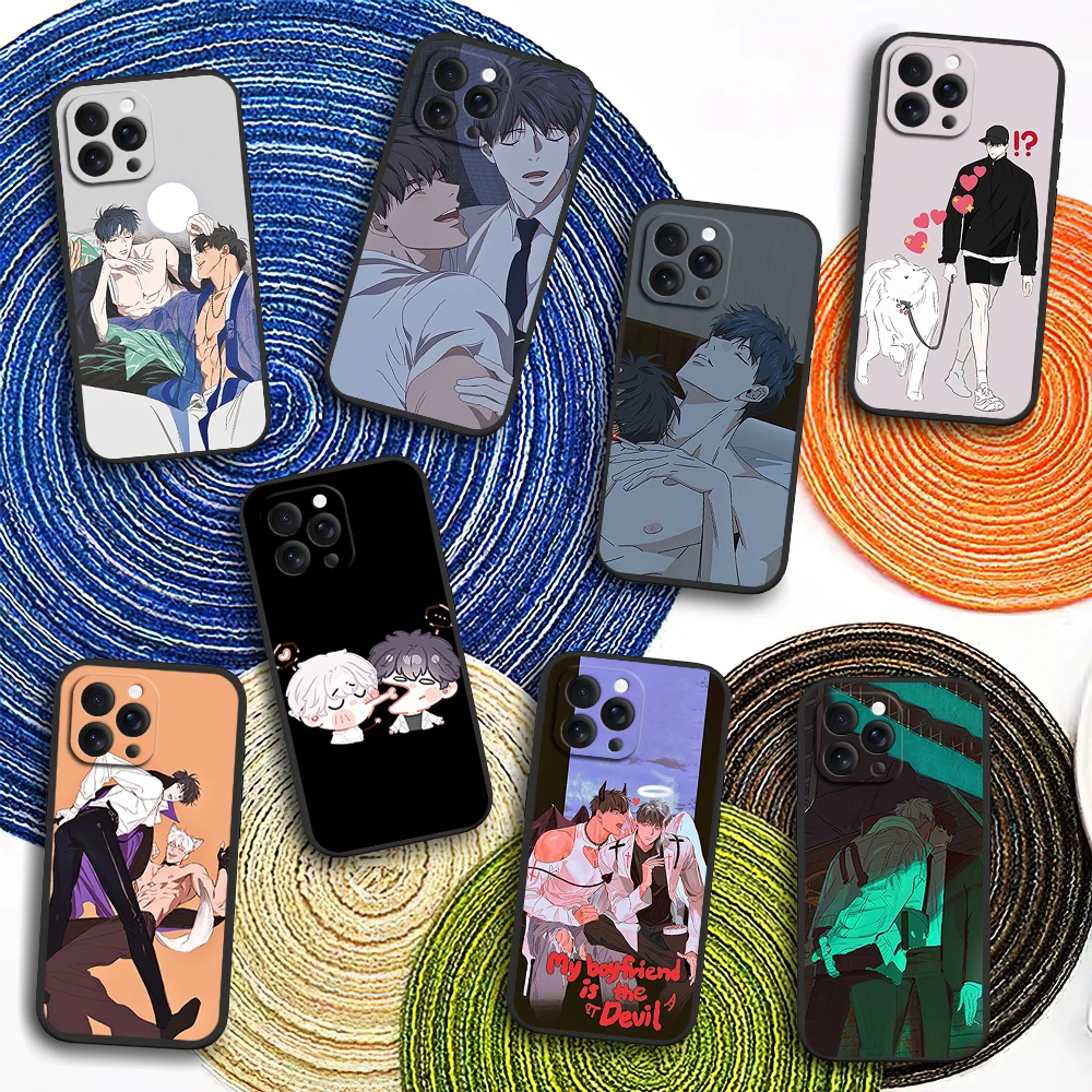 TV Mignon Anime Korea BL Boys Love Vampire Phone Case for iPhone 12 11 14 15 13 16 Max Plus Pro Black Soft Silicone Cover