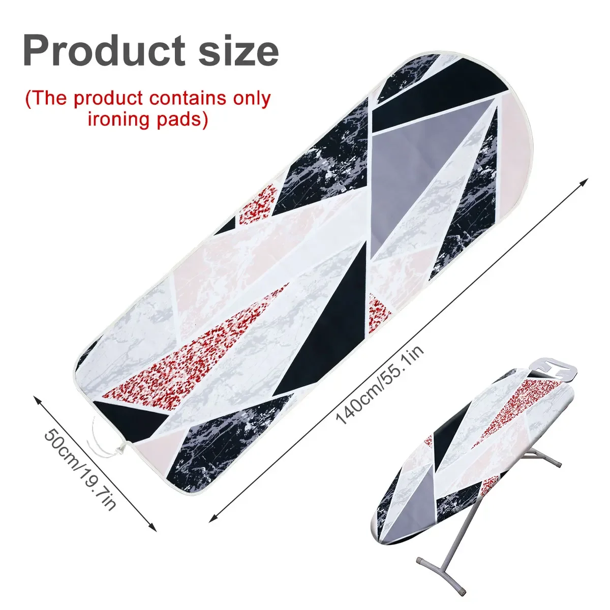 100% Cotton Ironing Board Cover Thick Padding Resistant Adjustable Ironing Board Pad Protective Cloth Fits all Standard Sized