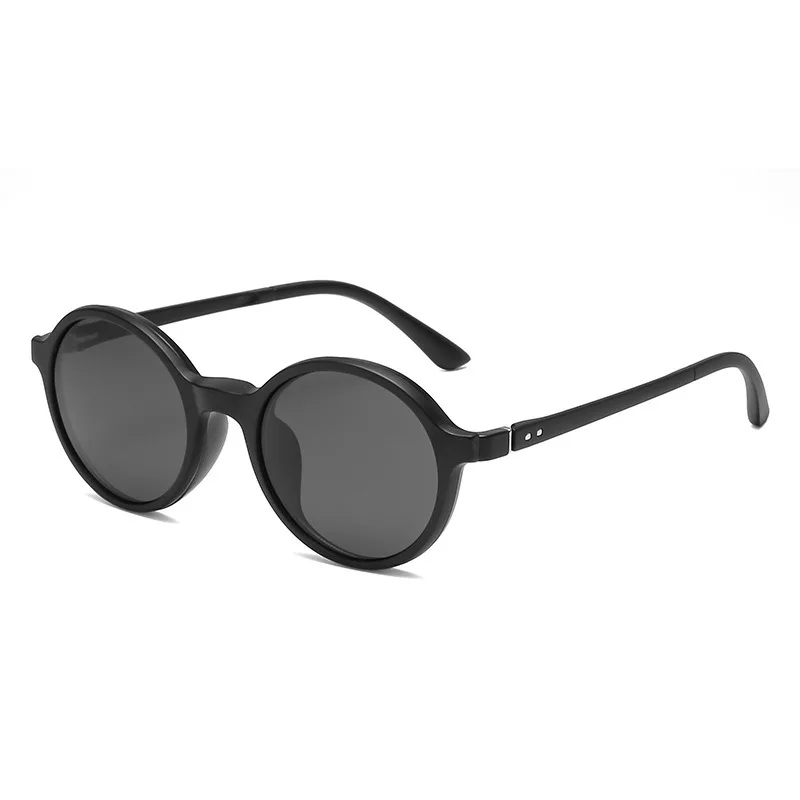 6 In 1 Spectacle Frame Men Women Optical Myopia With 5 Clip On Polarized Sunglasses Magnetic Glasses For Male Eyeglasses 2280