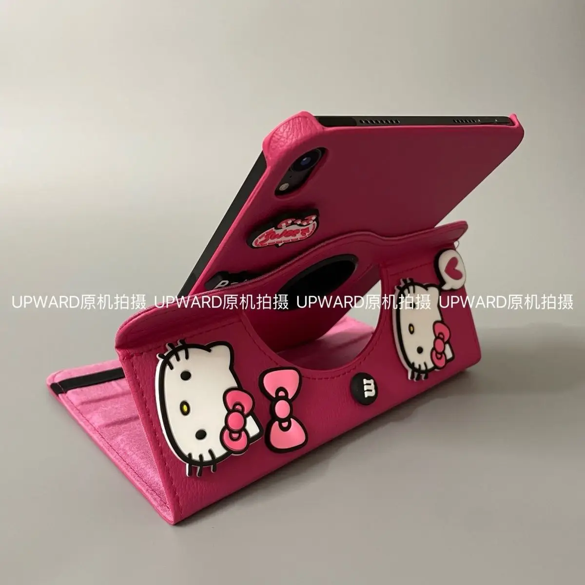 Hello Kitty 3d Rotate Leather Case IPad Air 5 Protective Case 10.2 Apple Air5 4 3 2 Tablet Set Kawaii Bracket Daily Necessities