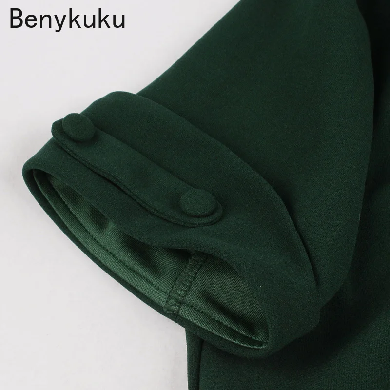 1950s Vintage Green Wrap Dress A Line Swing High Waist Ruched V Neck 4XL Plus Size Women Dresses Summer Elegant Party Midi Dress