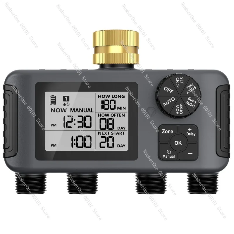 Smart 4 Channel Outdoor Water Controller Automatic Timing Irrigation Garden Flower Watering Tool