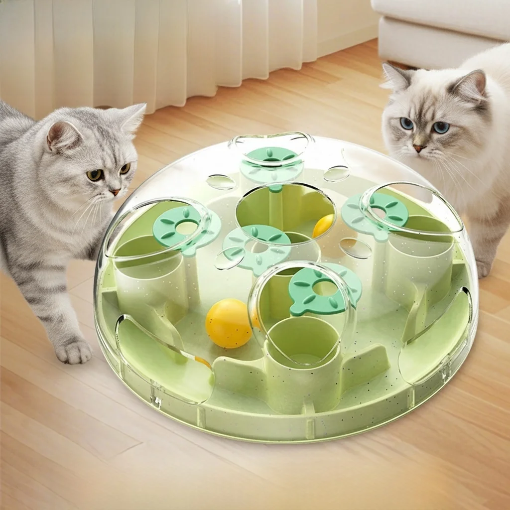 

Toy Intelligence Stimulation Pet Feeder Rotating Hidden Snack Freezing Dry Feeder Self Entertaining Toy for Cats
