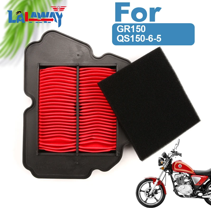 2 Pack Motorcycle Air Filter Motor Bike Intake Cleaner For Suzuki GR150 QS150-6-5, Air Filter Filter Sponge