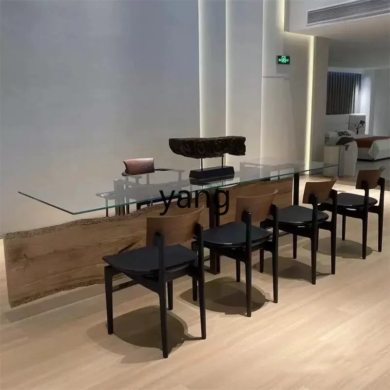 

LTT retro solid wood black dining chair is now a simple light luxury backrest single chair