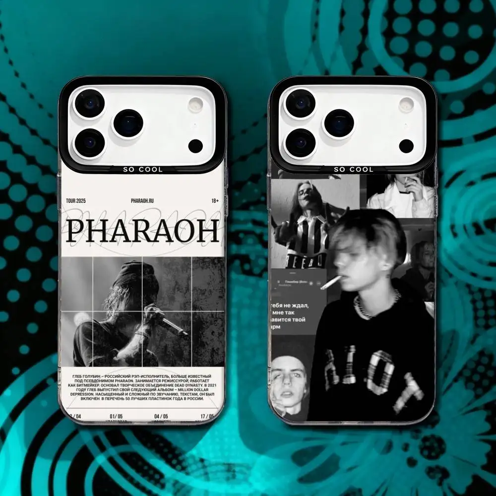

Russian P-Pharaoh 10 13 For iPhone 17,16,15,14,13,12,X,8,Pro,Max,Plus,SE4,Air,Mini Anti-Slip Black IMD Matte Case