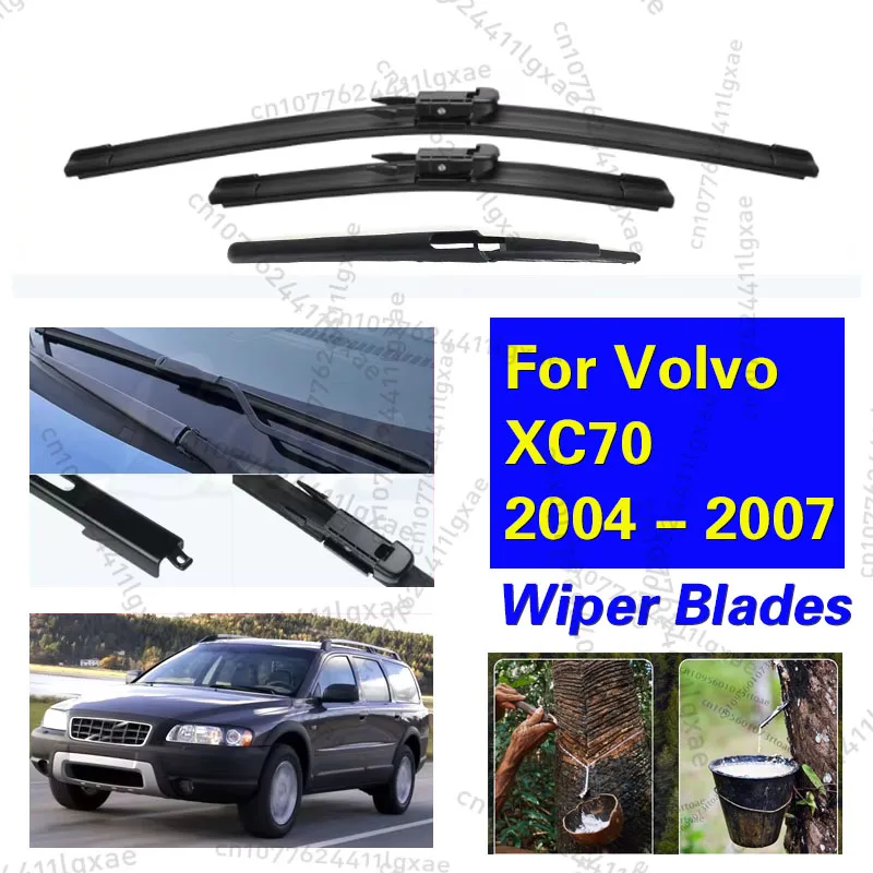 

Wiper Front Rear Wiper Blades Set For Volvo XC70 2004 - 2007 Windshield Windscreen Window Rain Brushes 2005 2006 24"+22"+15"