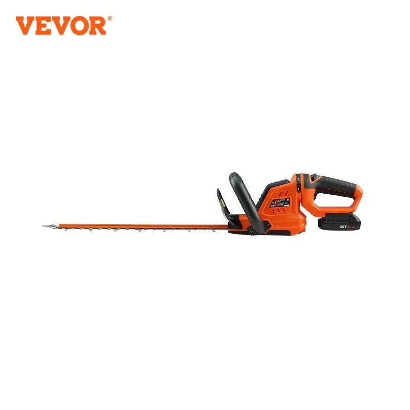 

VEVOR 20V Cordless Hedge Trimmer 18 inch Double-edged Steel Blade Hedge Trimmer Kit 20V Battery Charger and Blade Cover Included