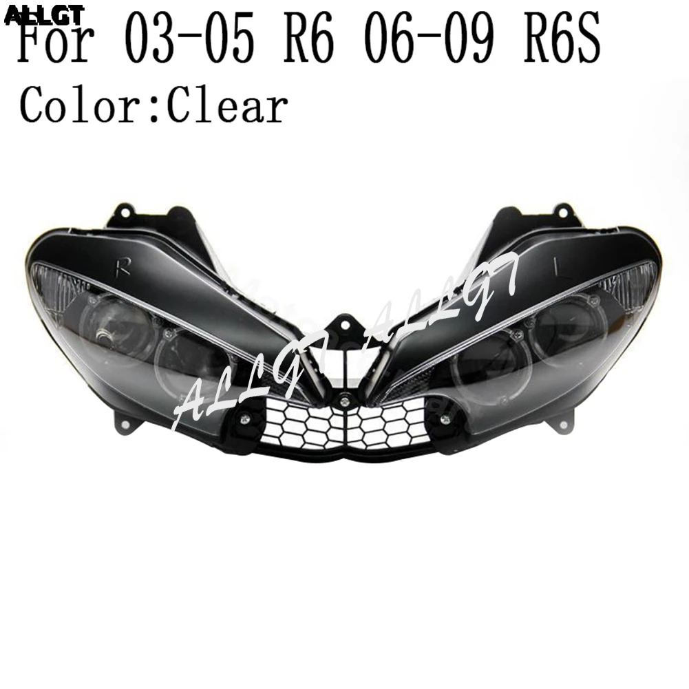 

New Motorcycle Front Headlamp Headlight Assembly For Yamaha R6 YZF 1998 - 2016