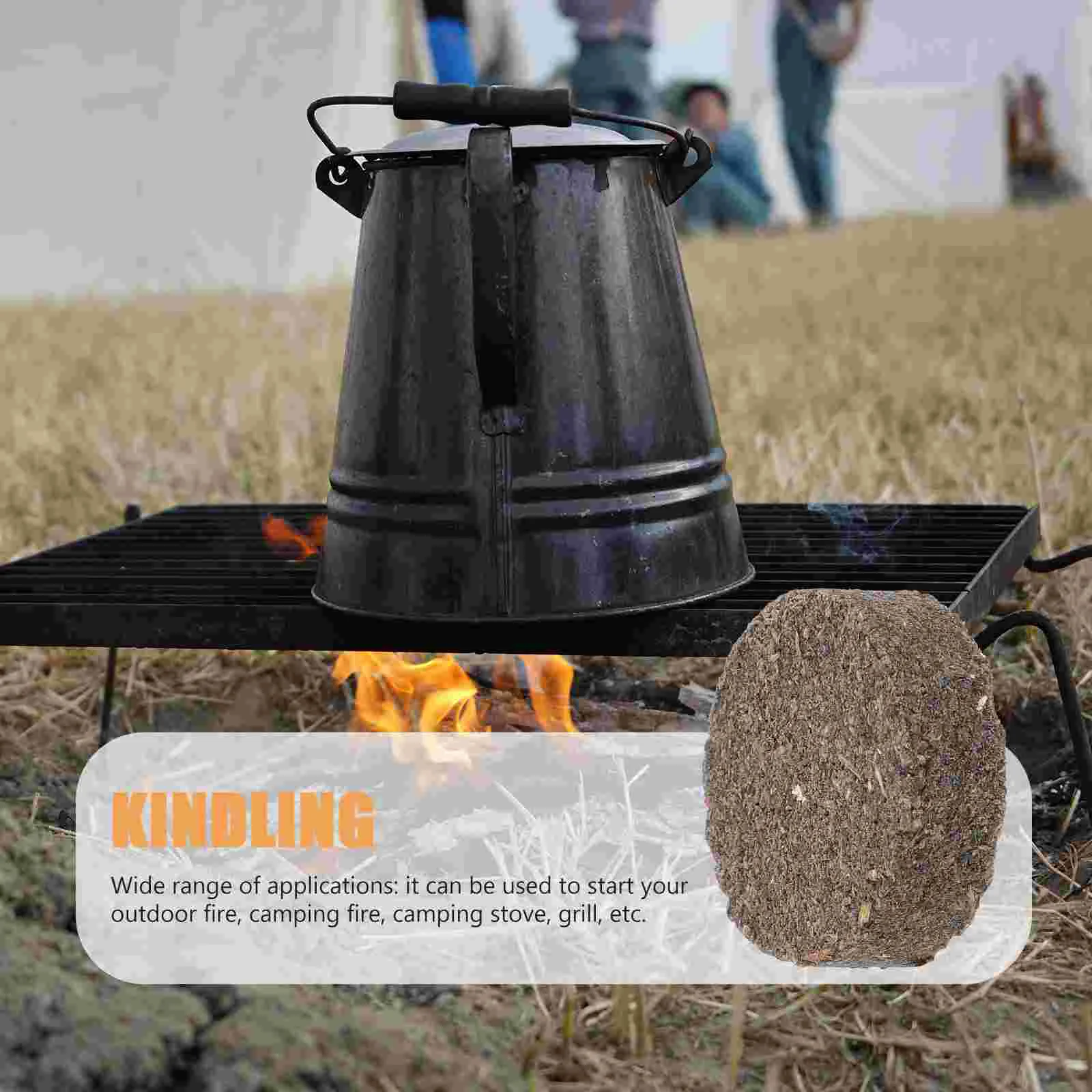 Outdoor Picnic Small Hot Pot Charcoal Ignition Block Kindling Wood Fire Dried Natural Firelighters Survival Tools